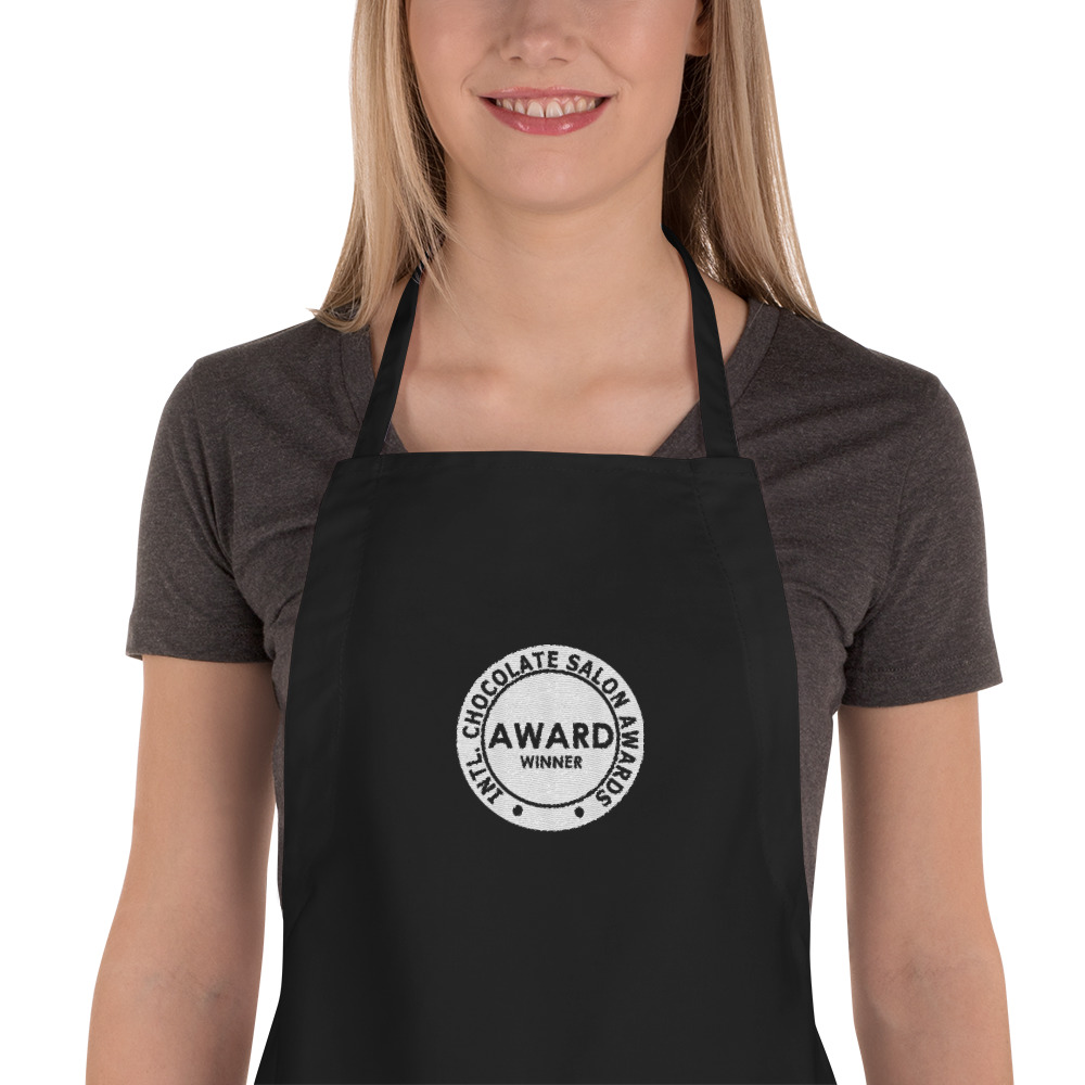 ICS Award Winner White Logo Embroidered Black Apron